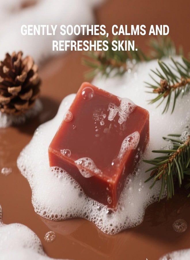 Rinse & Robust Mens Pine Tar Soap Bar Set, 4 Pack Natural Handmade Cleansing Bar Soap for Men, Exfoliating & Moisturizing Bath Soap with Pine Tar & Shea Butter | 5.3 oz of 4 Bars - Image 2